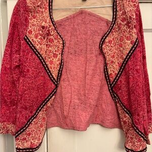 American Eagle Outfitters Pink and Cream Cardigan